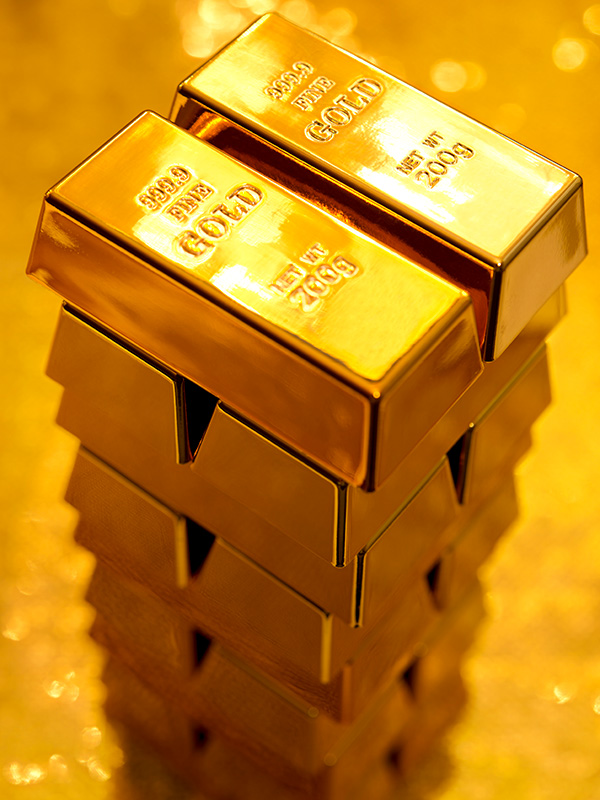 Tower of gold bars
